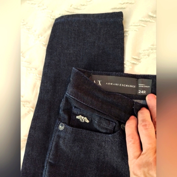 Armani Exchange Brand New Skinny Jeans, Dark Blue, 24R - Picture 7 of 8